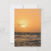 Hawaii Sunset Bruiloft RSVP Kaartje (Achterkant)