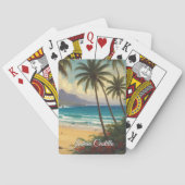 Hawaii Sunset Calligraphy Simple Professional Name Pokerkaarten (Achterkant)