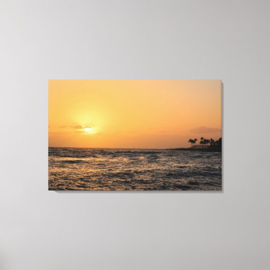 Hawaii Sunset Canvas Afdruk (Voorkant)