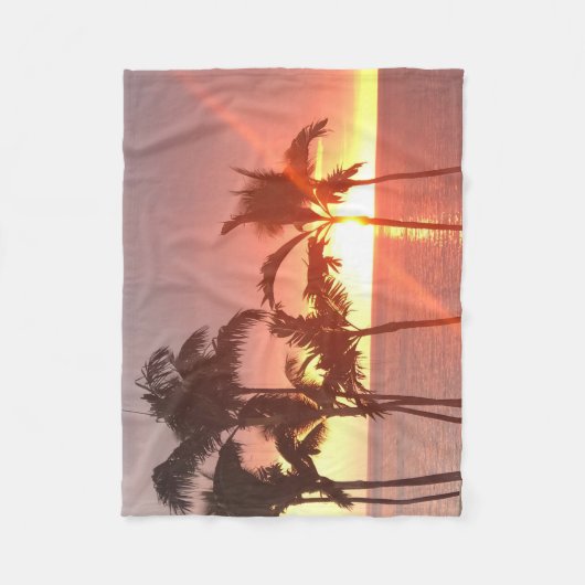 Hawaii Sunset Designed Fleece Blanket (Voorkant)