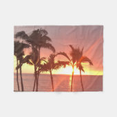 Hawaii Sunset Designed Fleece Blanket Deken (Voorkant (Horizontaal))