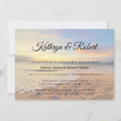 Hawaii Sunset on the Beach Wedding Kaart (Voorkant)