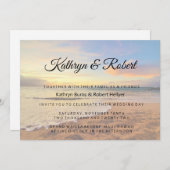 Hawaii Sunset on the Beach Wedding Kaart (Voorkant / Achterkant)