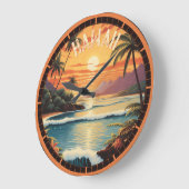 Hawaii Sunset Painting Zee Strandlaken Grote Klok (Hoek)
