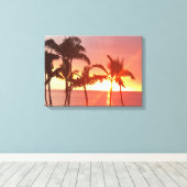 Hawaii Sunset Photo Ontworpen Stretched Canvas (Insitu (Houten vloer))