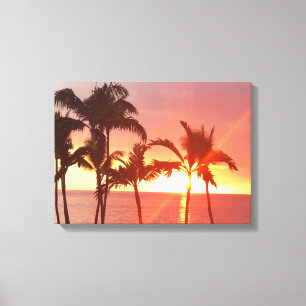 Hawaii Sunset Photo Ontworpen Stretched Canvas Afdruk