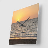 Hawaii Sunset Photograph Vierkante Klok (Hoek)