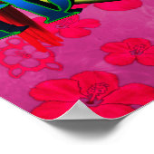 Hawaii Sunset Pink Honu Poster (Hoek)