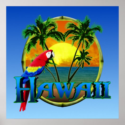 Hawaii Sunset Poster (Voorkant)