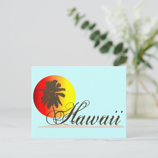 Hawaii Sunset Souvenir Briefkaart (Staand voorkant)