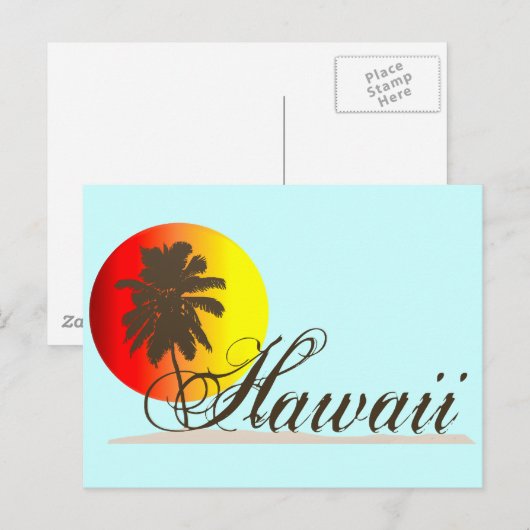 Hawaii Sunset Souvenir Briefkaart (Voorkant / Achterkant)