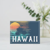 Hawaii Sunset Sunrise Graphic Topical Rainforest Briefkaart (Staand voorkant)