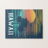 Hawaii Sunset Sunrise Graphic Topical Rainforest Legpuzzel (Horizontaal)