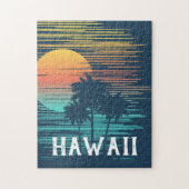 Hawaii Sunset Sunrise Graphic Topical Rainforest Legpuzzel (Verticaal)