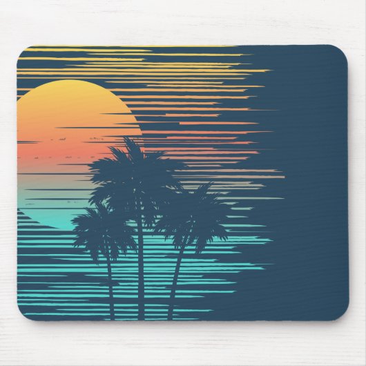 Hawaii Sunset Sunrise Graphic Topical Rainforest Muismat (Voorkant)