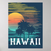 Hawaii Sunset Sunrise Graphic Topical Rainforest Poster (Voorkant)
