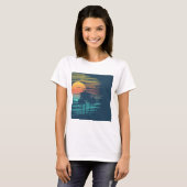 Hawaii Sunset Sunrise Graphic Topical Rainforest T-shirt (Voorkant volledig)
