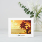 Hawaii sunset text briefkaart (Staand voorkant)