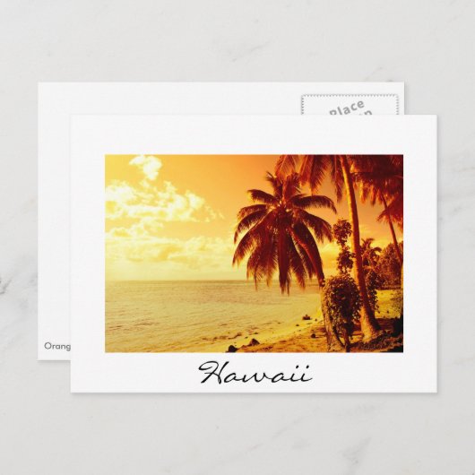 Hawaii sunset text briefkaart (Voorkant / Achterkant)