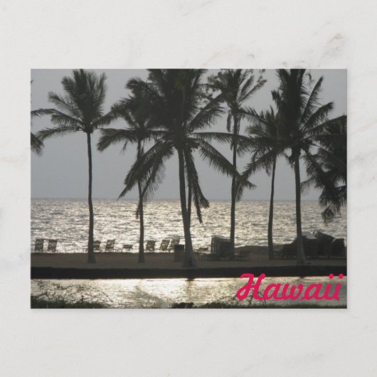 Hawaii Sunset Travel Briefkaart (Voorkant)