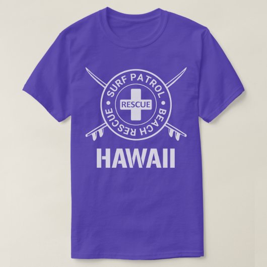 Hawaii Surf Patrol en Beach Rescue T-shirt (Design voorkant)