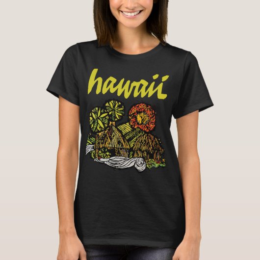 Hawaii Surf Tropisch Strand Reizen T-shirt (Voorkant)