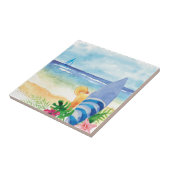 Hawaii Surf Vacature - Waterverf Art Tegeltje (Zijkant)