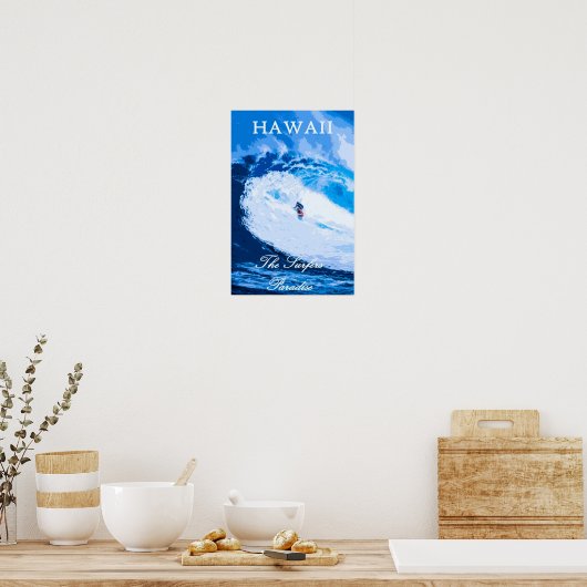Hawaii Surfen Reizen Poster (Keuken)