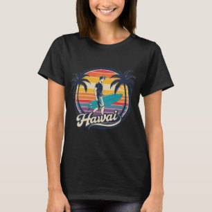 Hawaii Surfen Retro Sunset Aesthetiek T-shirt