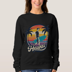 Hawaii Surfen Retro Sunset Aesthetiek Trui