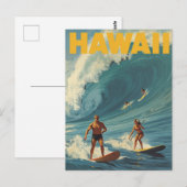Hawaii Surfen Vintage Reizen Briefkaart (Voorkant / Achterkant)