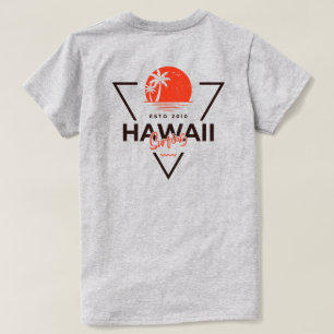Hawaii Surfen Vintage Zonsondergang Tropisch Stran T-shirt