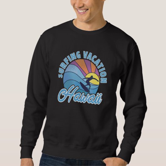 Hawaii Surfende Vacatie Trui (Voorkant)