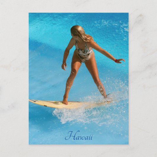 Hawaii Surfer Briefkaart (Voorkant)