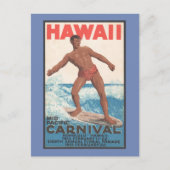 Hawaii Surfer Briefkaart (Voorkant)