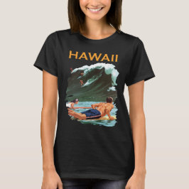 Hawaii Surfer Golf Retro Reis T-Shirt