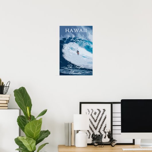 Hawaii  Surfer Poster (Thuiskantoor)