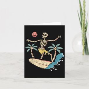 Hawaii Surfer Skelet Halloween Strand Y Soky Surf Kaart