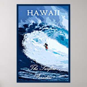 Hawaii, Surfers Paradise, oud poster