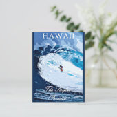 Hawaii, Surfers Paradise, oud poster Briefkaart (Staand voorkant)