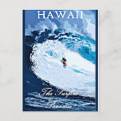 Hawaii, Surfers Paradise, oud poster Briefkaart (Voorkant)