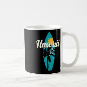 Hawaii Surfing Aloha Retro Surfboard Beach Koffiemok
