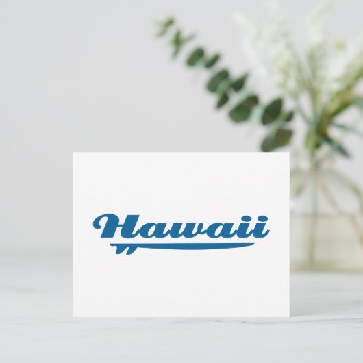 Hawaii surfplank briefkaart (Staand voorkant)