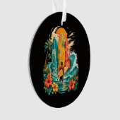 Hawaii Surfplank Golf Beach Surfer Vintage Ornament (voorkant)