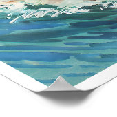 Hawaii Surfposter Hawaiaanse Kunst Surf Print (Hoek)