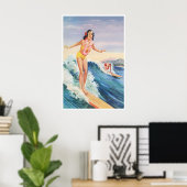 Hawaii Surfposter Hawaiaanse Kunst Surf Print (Thuiskantoor)