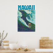 Hawaii Surfposter Hawaiaanse Schildering Reis Kuns Poster (Keuken)