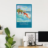 Hawaii Surfposter Reisprent Hawaiaanse Surf Poster (Thuiskantoor)