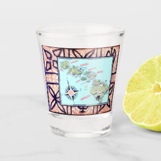 Hawaii Tapa Shot Glas