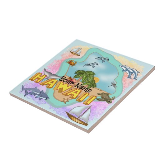 Hawaii Tegeltje (Zijkant)